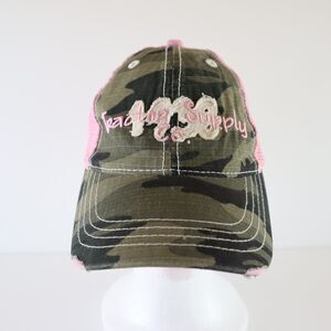 Tractor Supply Women's Adjustable Trucker Hat Pink Camouflage Logo Snapback